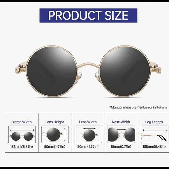 Merstoclo Steampunk polarized sunglasses. Unisex - Picture 9 of 9